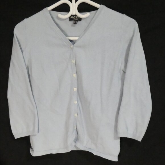 MEXX - Women | medium | Light Blue Button-Up V-Neck Cardigan - Picture 1 of 16
